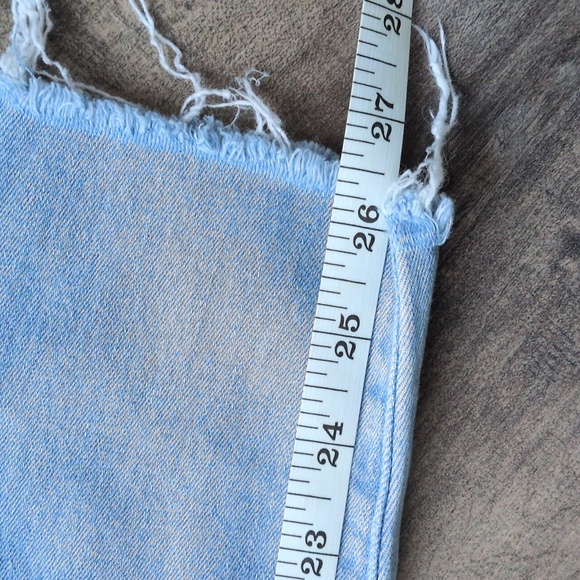 MOTHER The Looker Ankle Fray High Rise Skinny Jeans Hold My Hand 24 - Picture 10 of 10